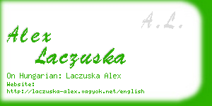 alex laczuska business card
